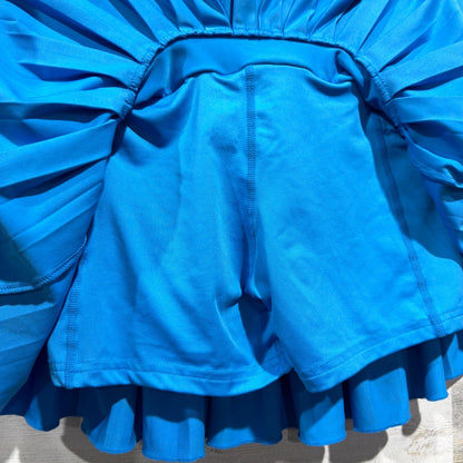 GB Girls Pleated Athletic Skort Girls M Blue Spandex Activewear Side Pocket2