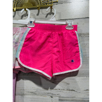 Nike Champion Shorts Shirt Set Girls 6 Pink Tie Dye Athletic Sporty3