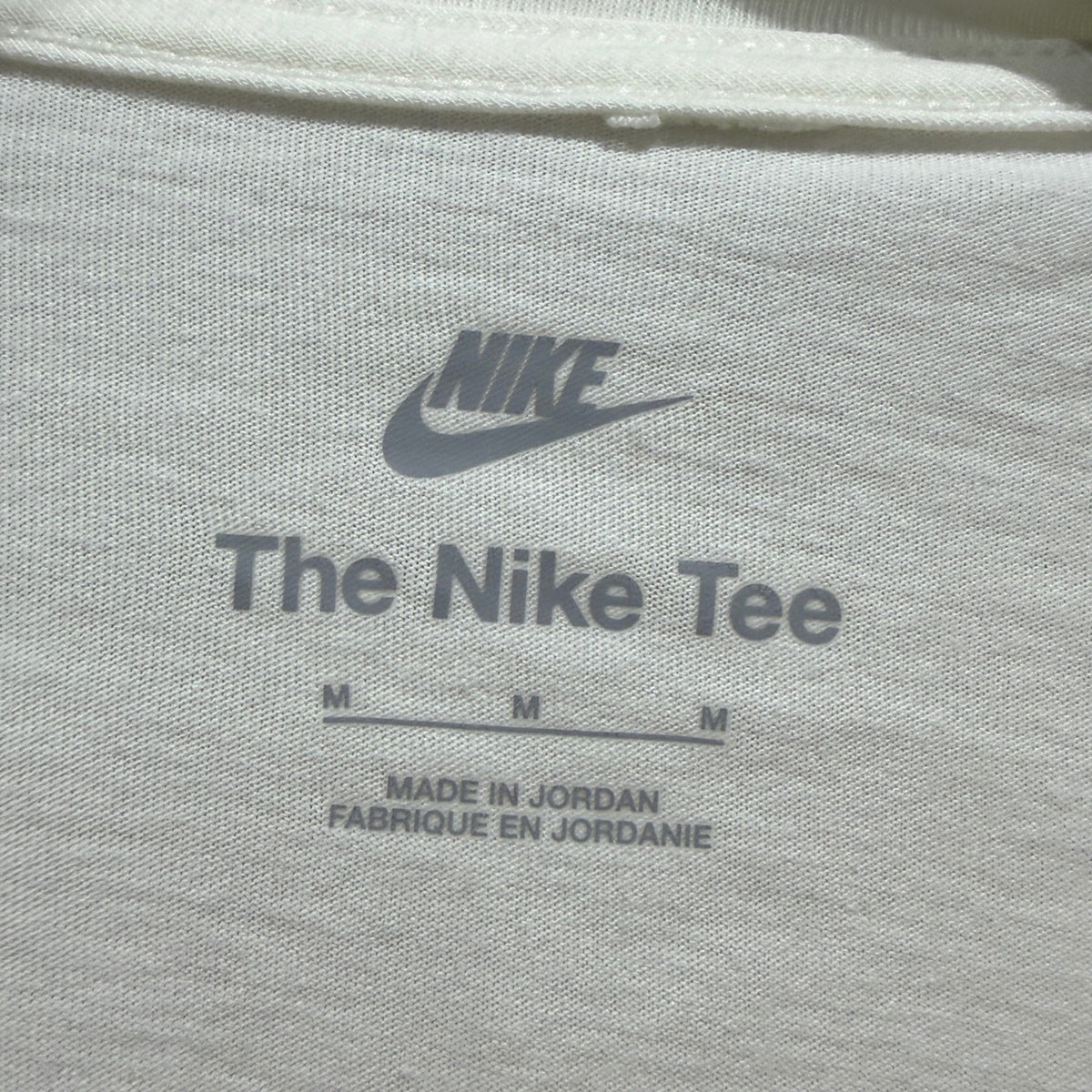 Nike Sportswear Club T-Shirt Men M Sail White 100% Cotton NWT Flawed*8