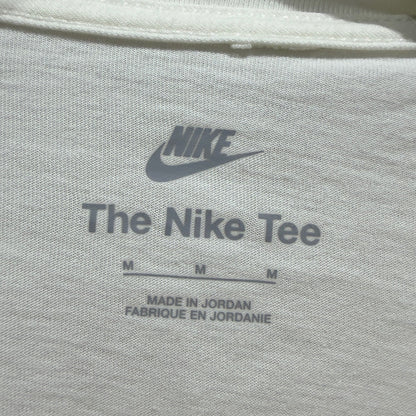 Nike Sportswear Club T-Shirt Men M Sail White 100% Cotton NWT Flawed*8
