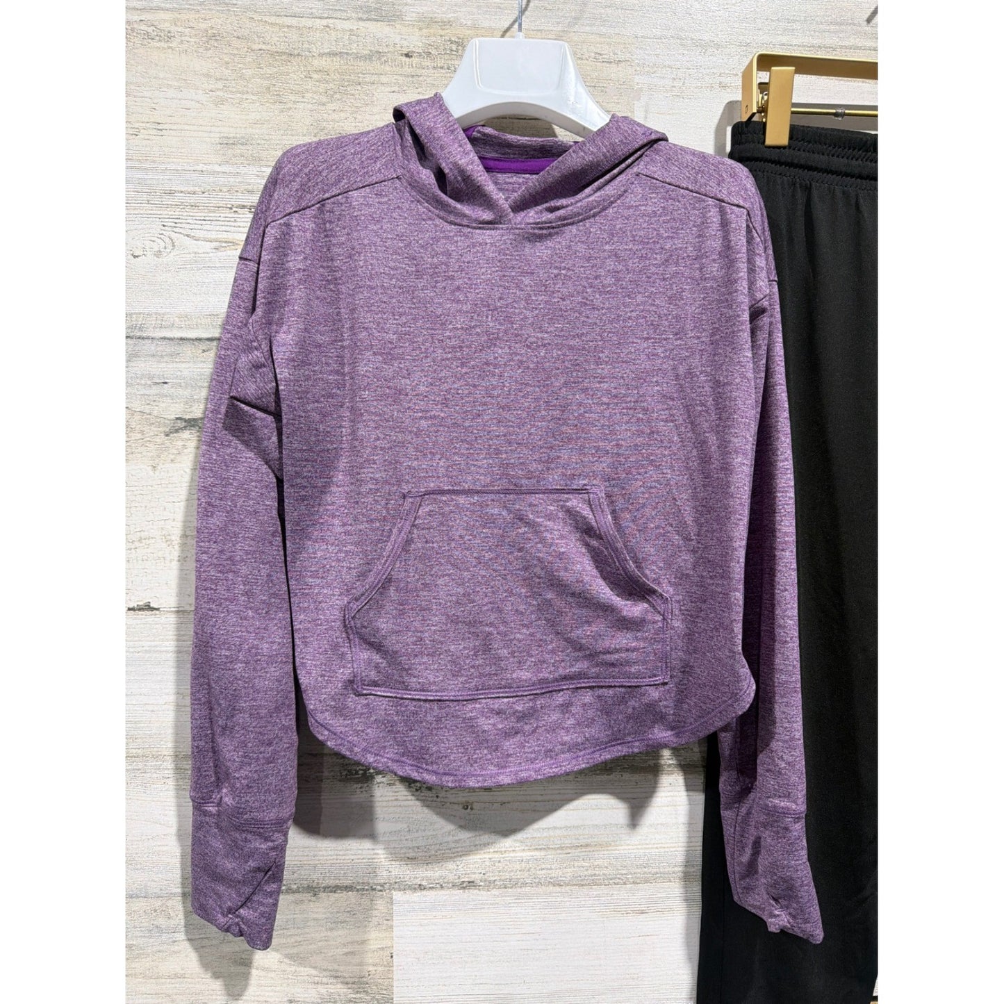All In Motion Hoodie Real Essentials Joggers Girls M Purple Black Athletic EUC1