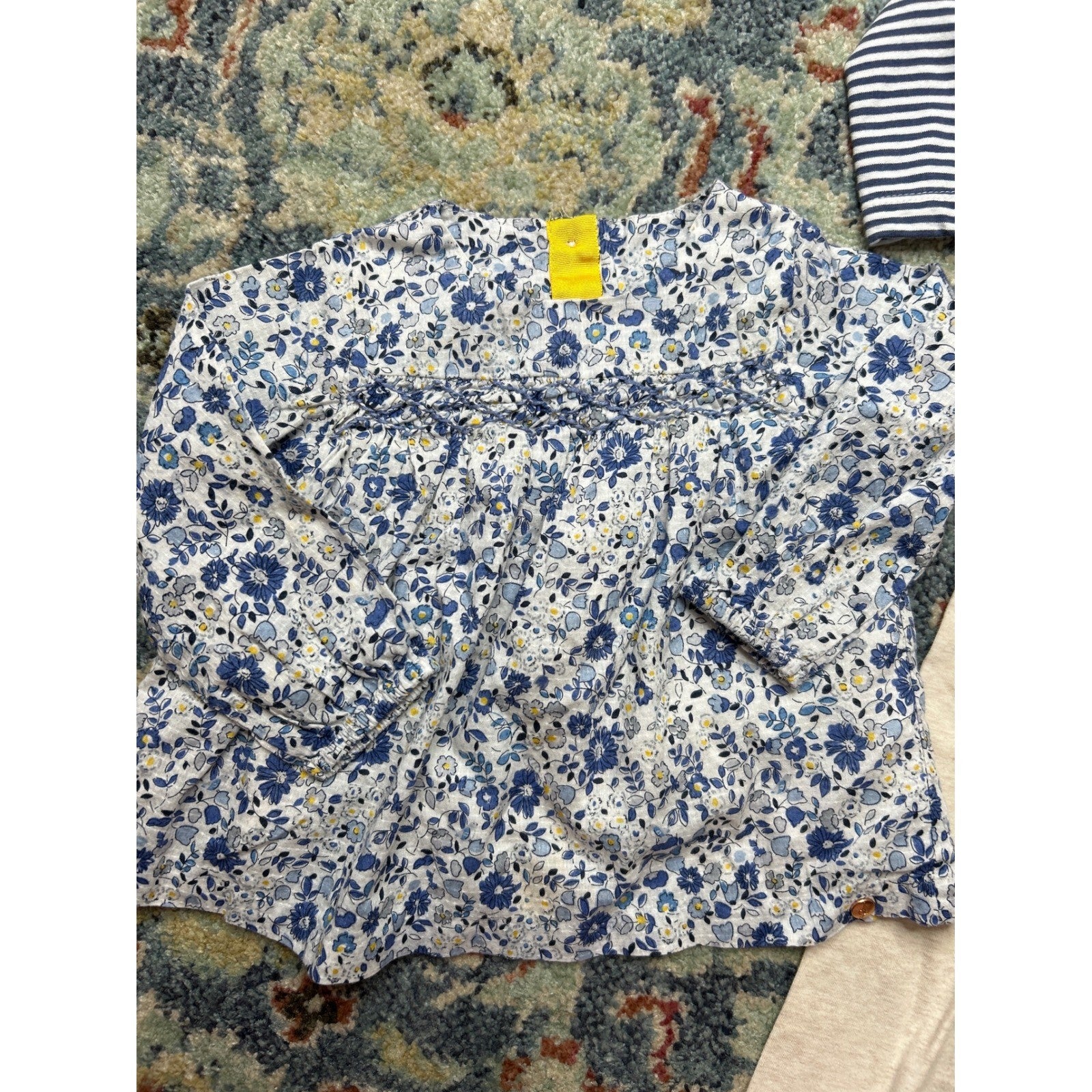 Feather Baby Nannette M&S Blue Zoo Girls 6-9M Blue Pink Floral Animal Bundle5