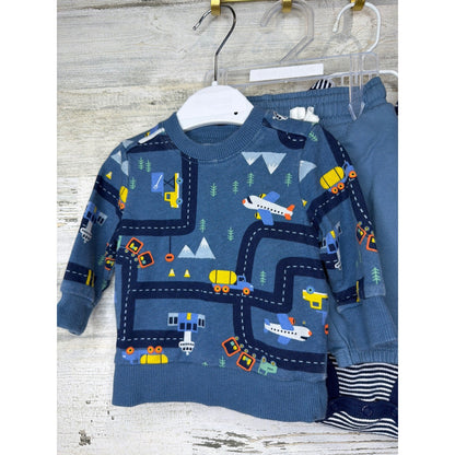Carter's OshKosh Bundle Boys 3M Blue Construction Denim Organic Workwear1