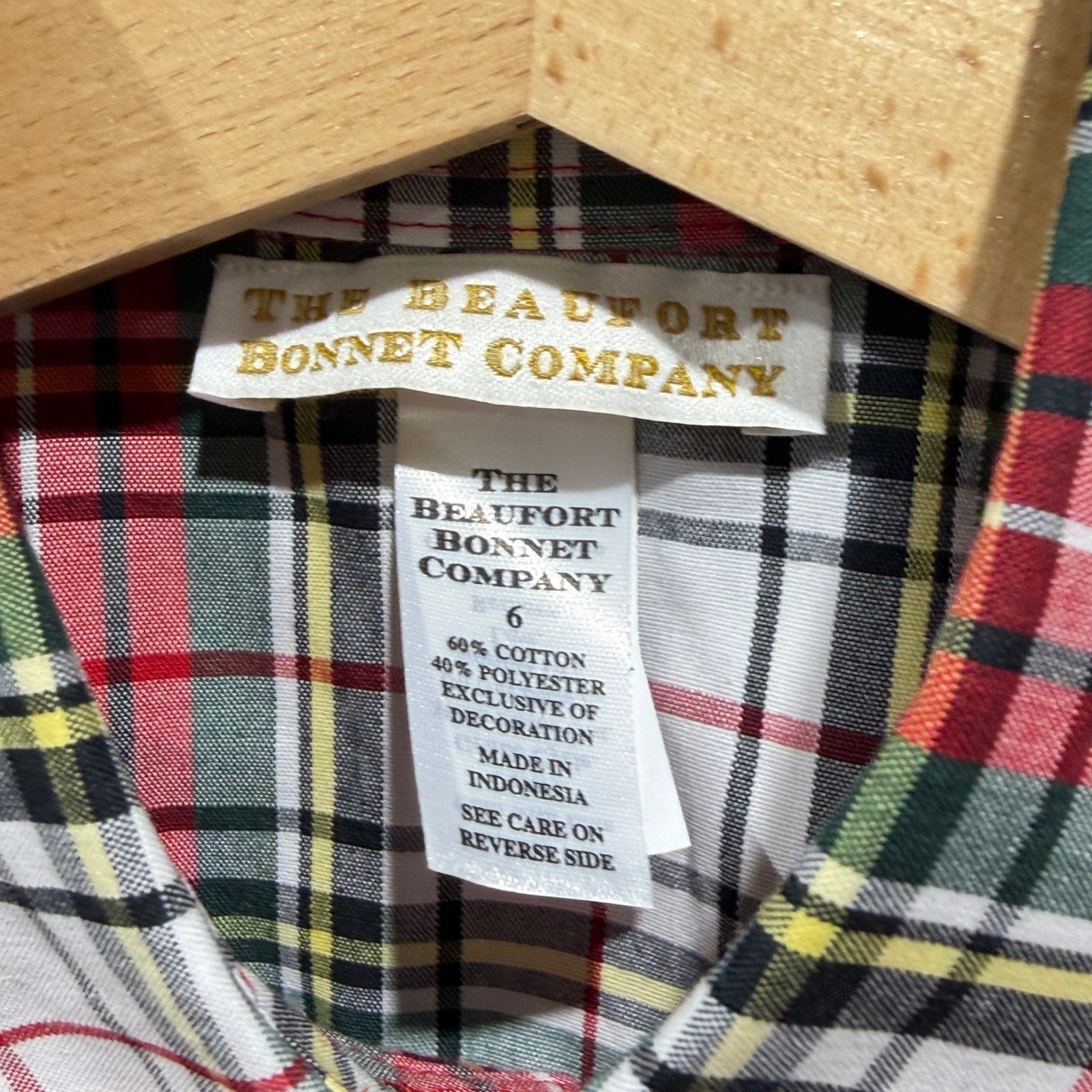 TBBC Button Down Shirt Boys 6 Red Plaid Tartan Preppy Holiday EUC2