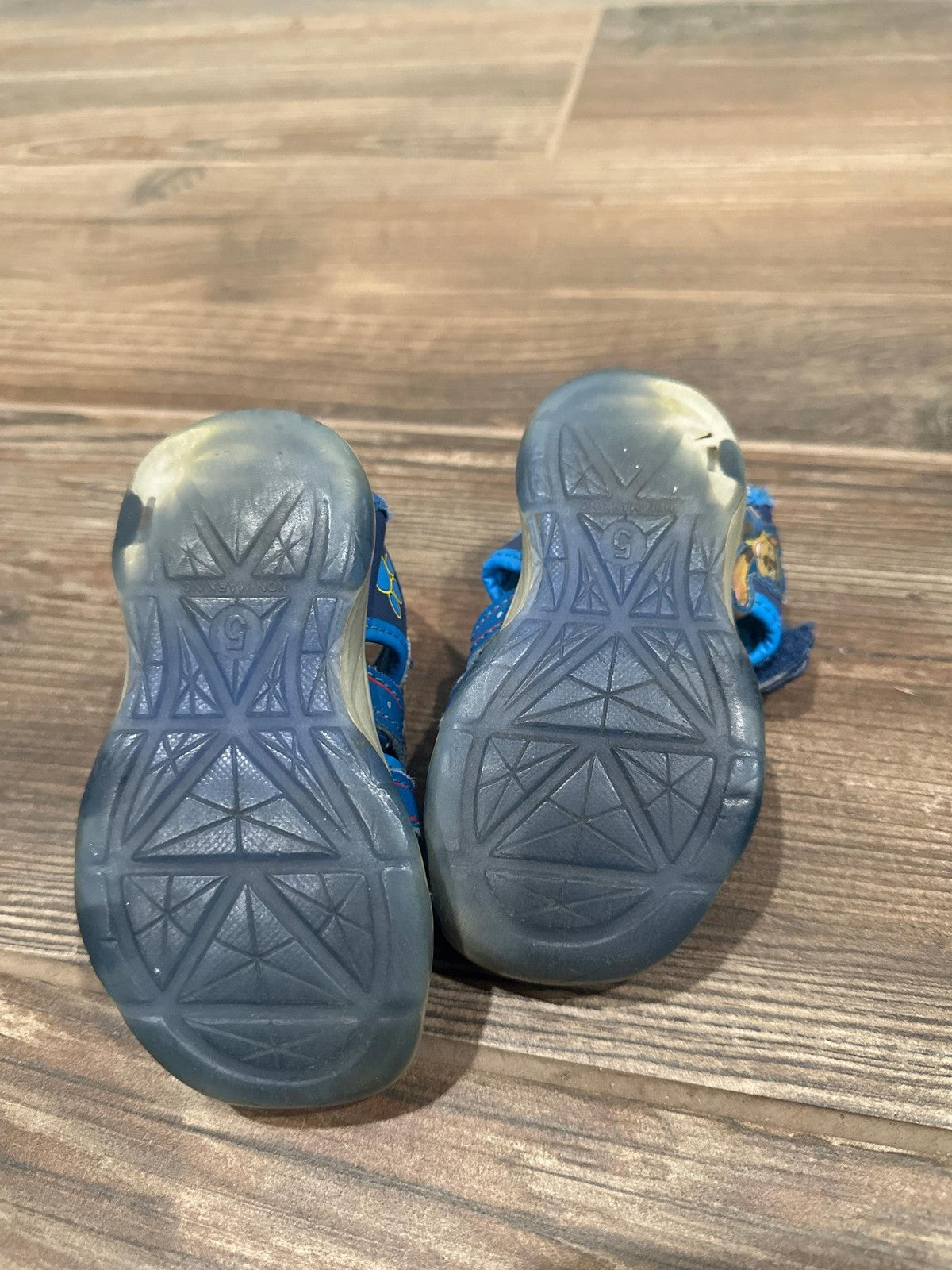 Paw Patrol Fisherman Sandals Boys Size 5 Blue Chase Marshall GUC4