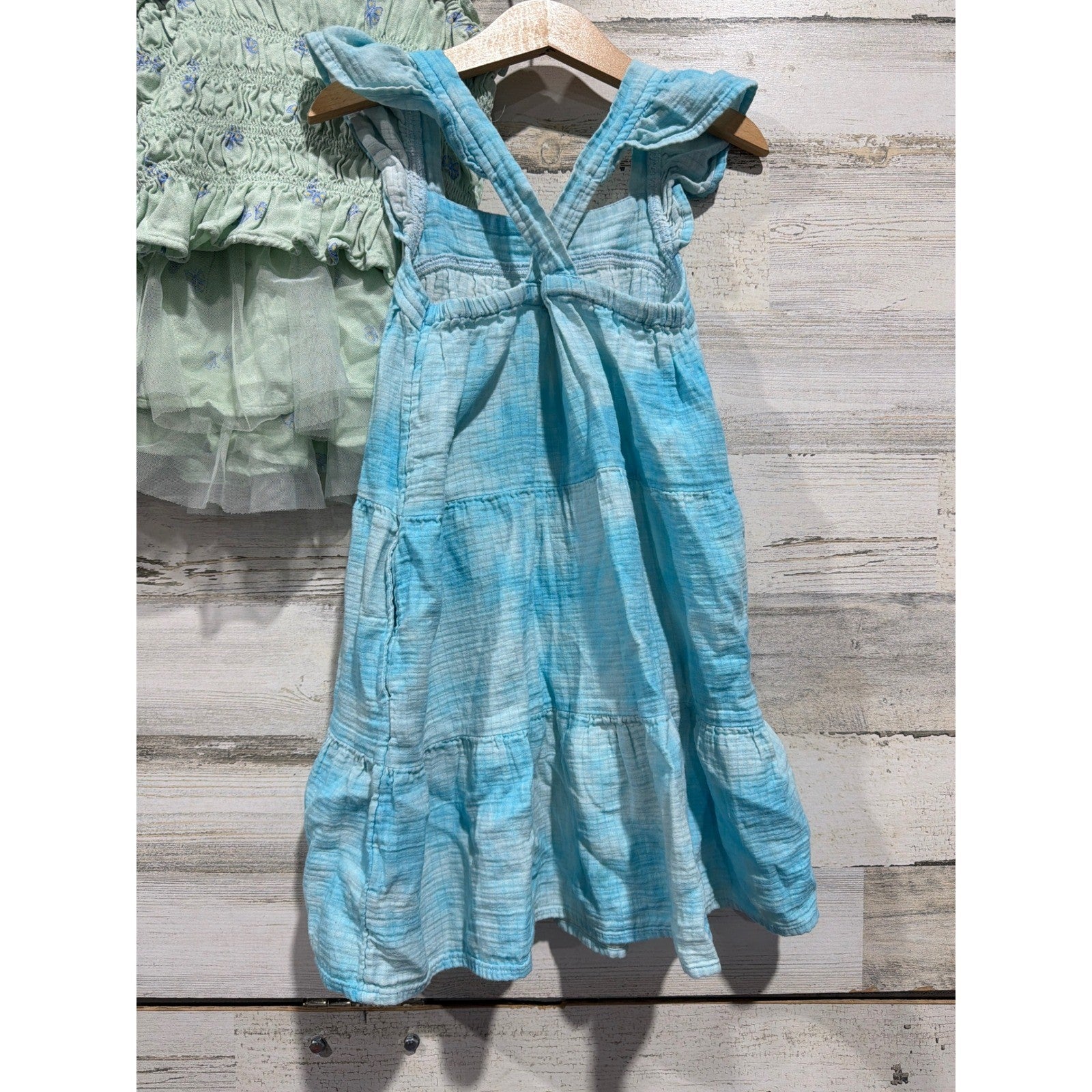 Old Navy Cat & Jack Clothing Lot Girls 4T 5 Blue Green Floral Tie Dye Boho EUC2