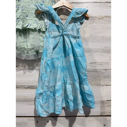 Old Navy Cat & Jack Clothing Lot Girls 4T 5 Blue Green Floral Tie Dye Boho EUC2