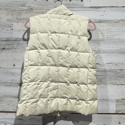 Gap Puffer Vest Women M Cream Quilted Down Fill3