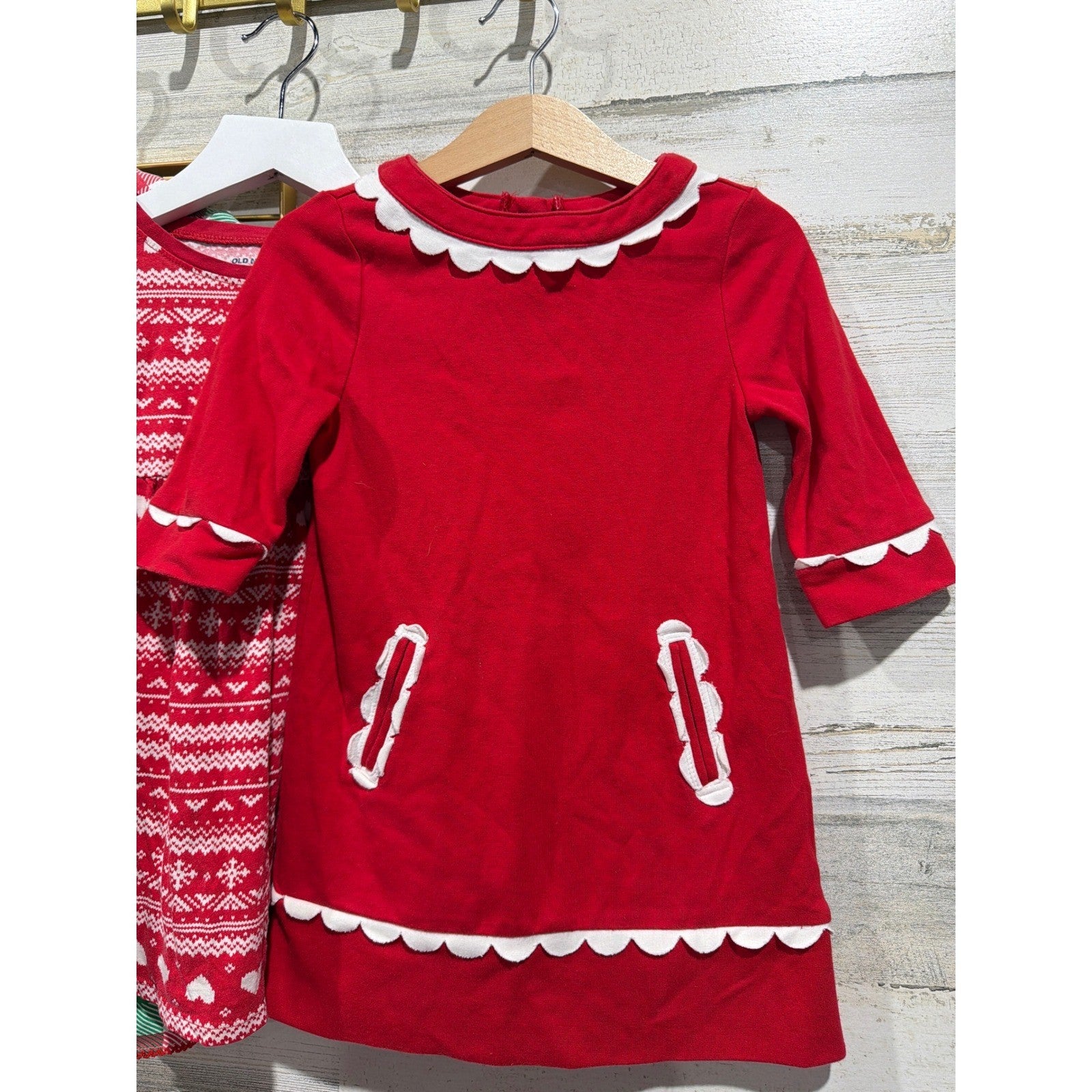 Classic Whimsy Old Navy Baby Gap Holiday Bundle Girls 3T Red Green Plaid1