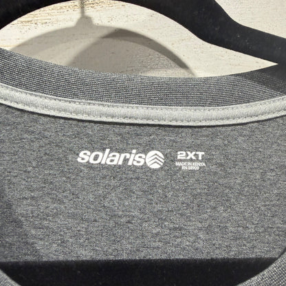 Solaris Performance Shirt Men 2XT Gray Short Sleeve Active Gorpcore EUC1