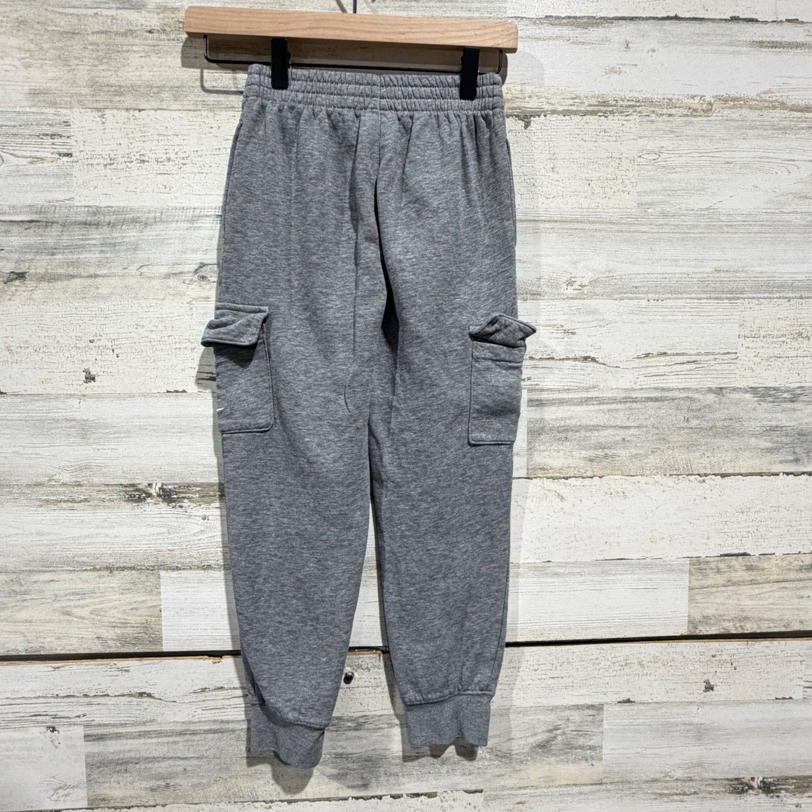 Nike Cargo Sweatpants Boys Size Small Grey Fleece Joggers Active2