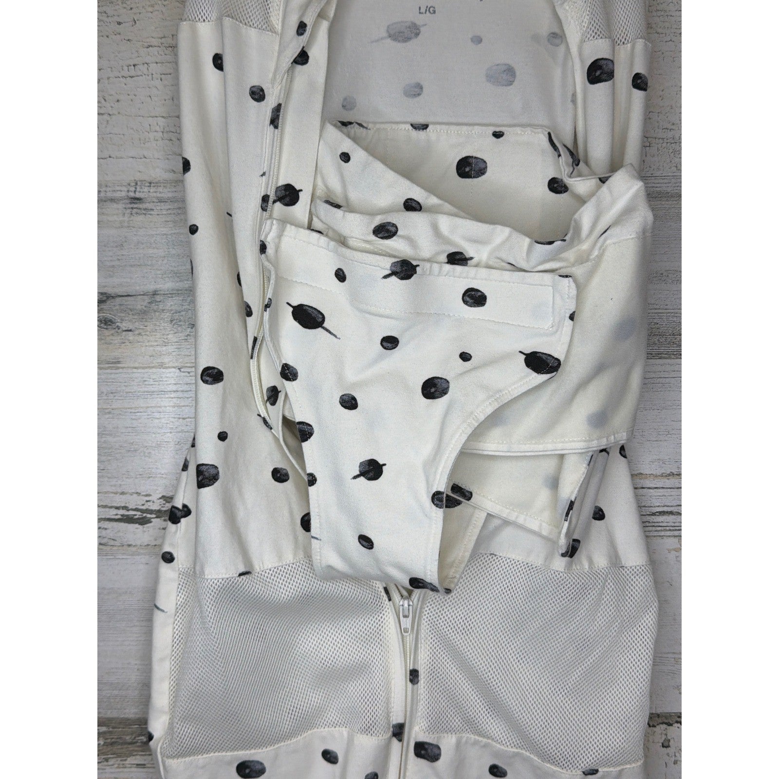 Happiest Baby Sleepea Swaddle Kids Large White Black Planets Space EUC1