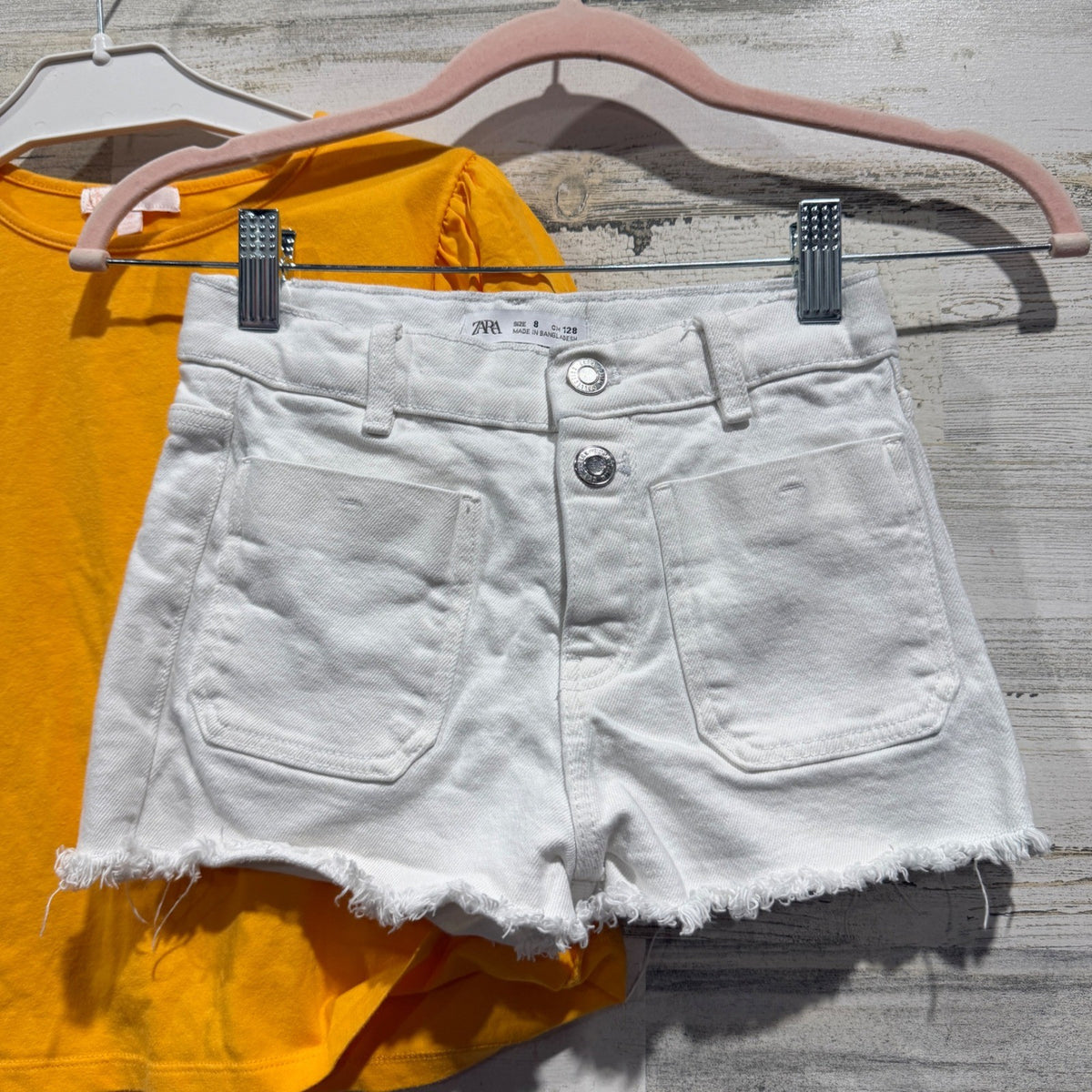 Zara GB Girls Summer Outfit Set Bundle Size 8-10 Grey Yellow White Cotton EUC6