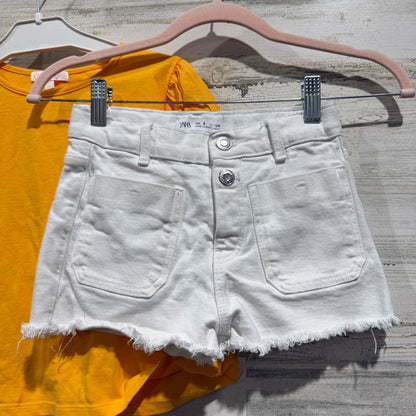Zara GB Girls Summer Outfit Set Bundle Size 8-10 Grey Yellow White Cotton EUC6