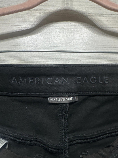 American Eagle Women’s 8 Short Distressed Black Jeggings VGUC2