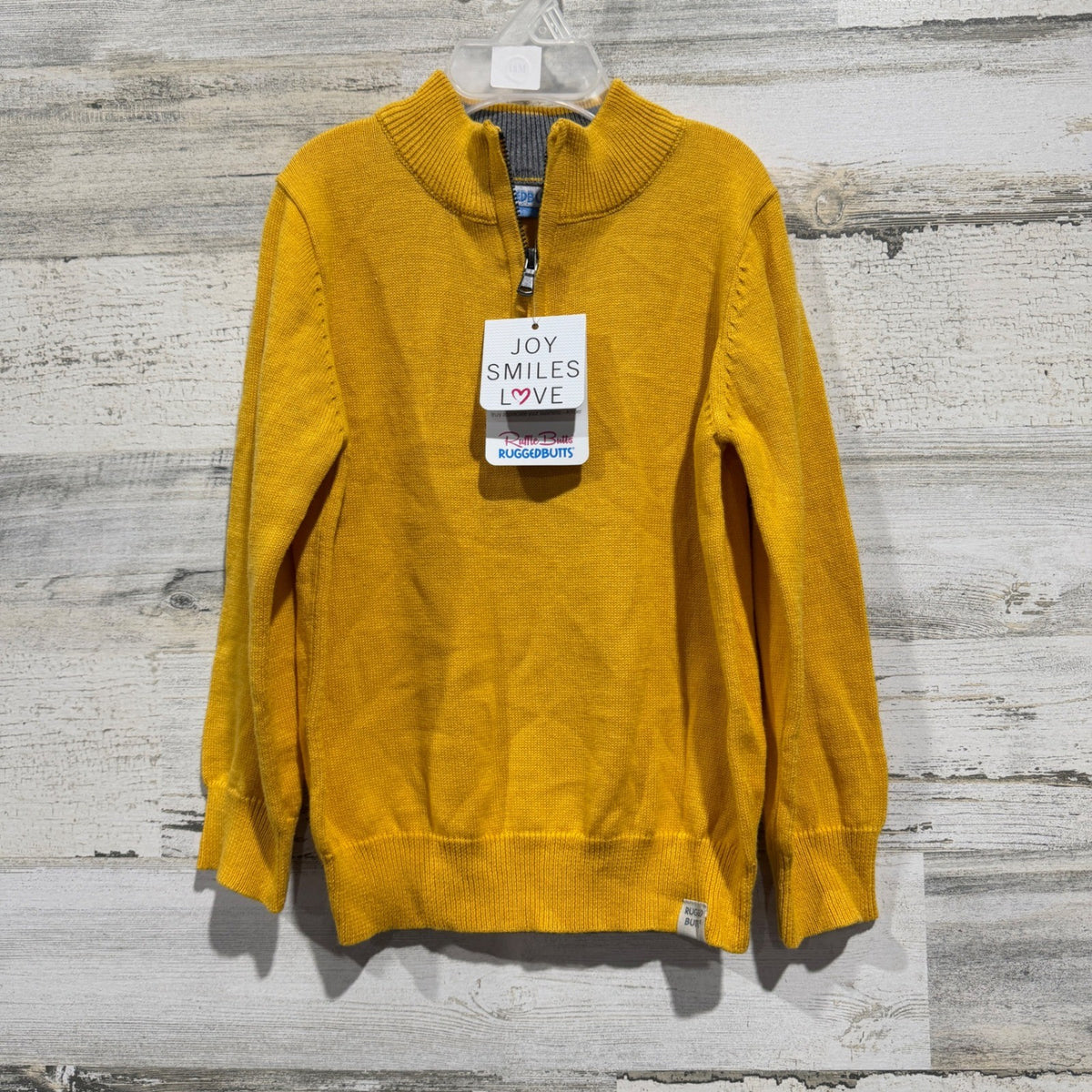 RuggedButts Golden Yellow Quarter-Zip Sweater Boys 2T Yellow Cotton Blend NWT0