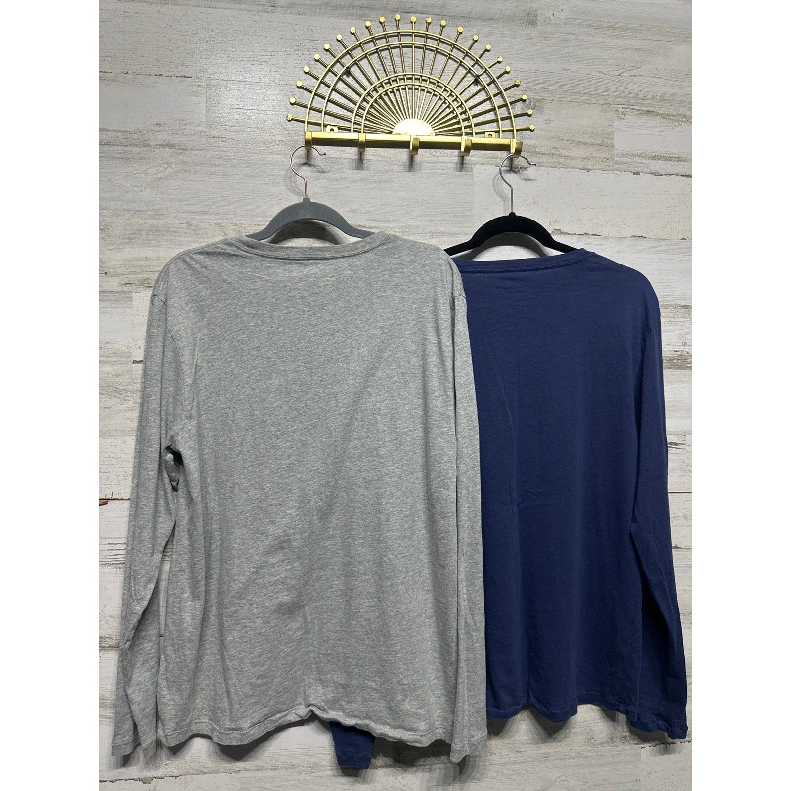 Vineyard Vines Long Sleeve T-Shirt Mens Small Blue Grey Pocket Tee 2-Pack EUC1