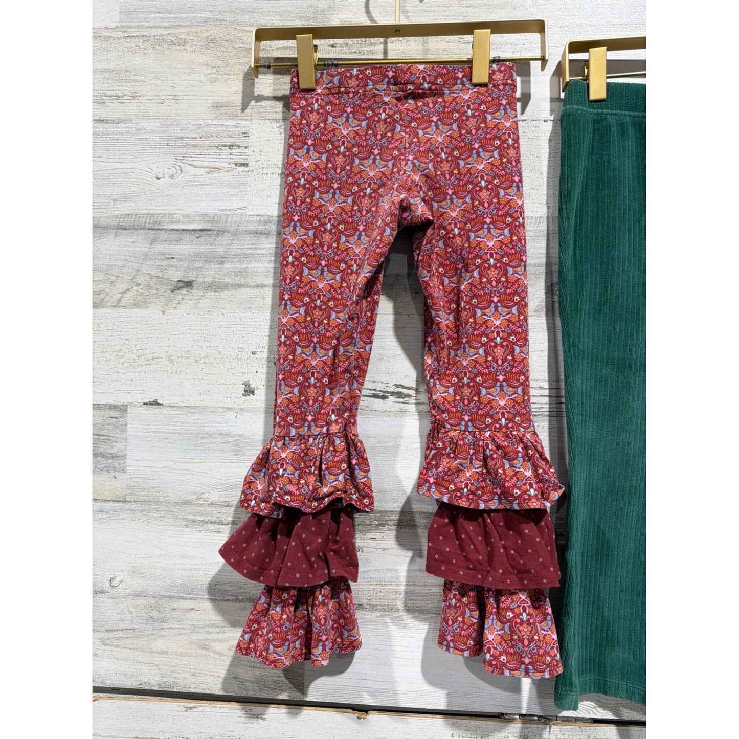 Matilda Jane Cat & Jack Dress Pants Bundle Girls 4 Blue Green Floral Ruffle Boho6