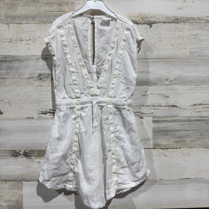 Abercrombie Kids Coverup Dress Girls 5/6 White Metallic Lace Boho Summer0