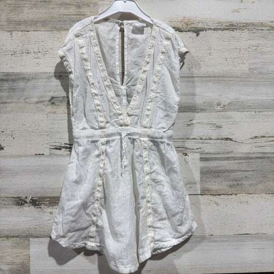 Abercrombie Kids Coverup Dress Girls 5/6 White Metallic Lace Boho Summer0