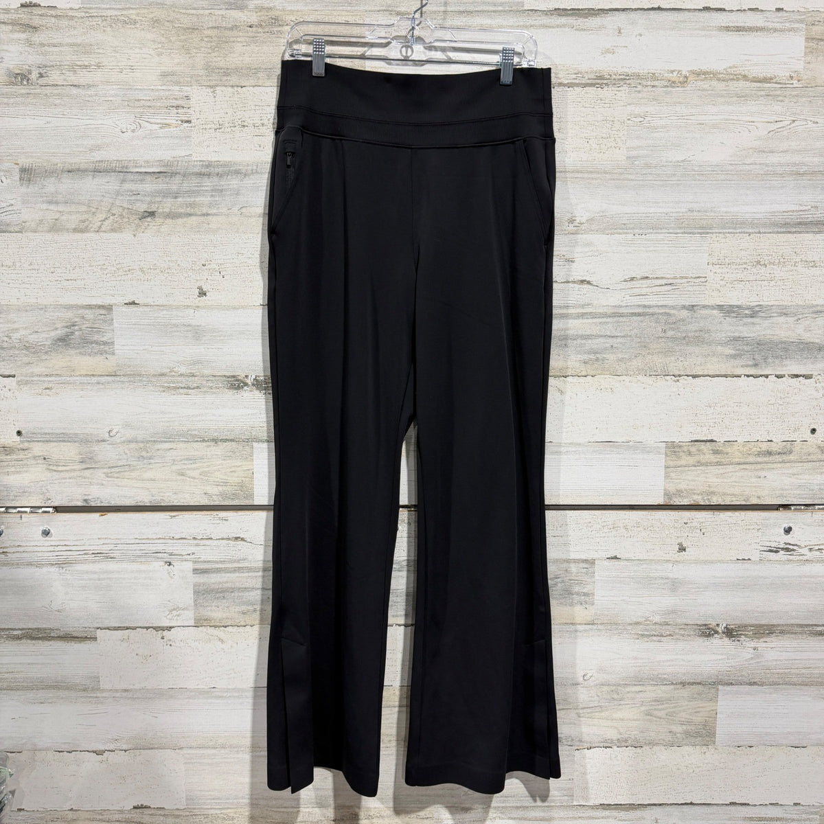 Athletica Venice Wide Leg Pants Women M Black Nylon Spandex Athleisure EUC0