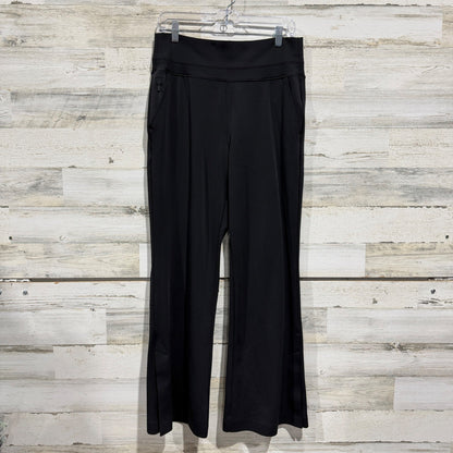 Athletica Venice Wide Leg Pants Women M Black Nylon Spandex Athleisure EUC0