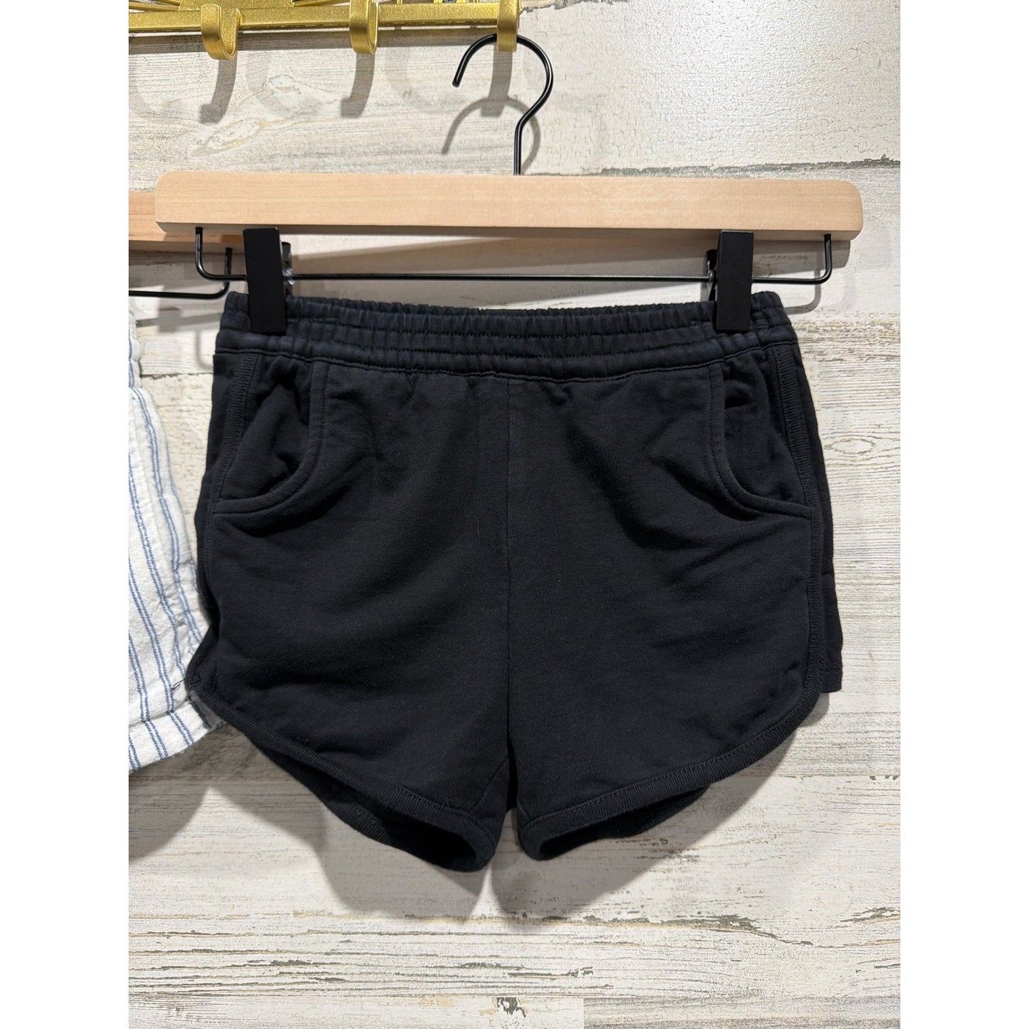 Abercrombie Hanna Andersson Shorts Girls 5 6 Blue Black Striped Casual EUC2