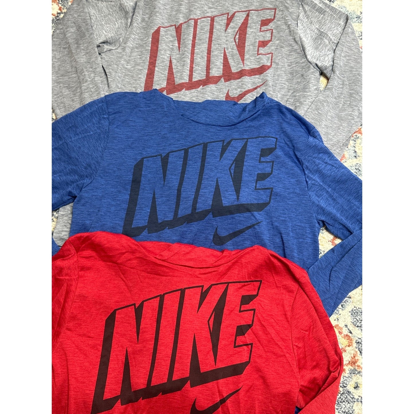Nike Dri-FIT Hooded Shirt Bundle Boys XL Multicolor Long Sleeve Graphic EUC2