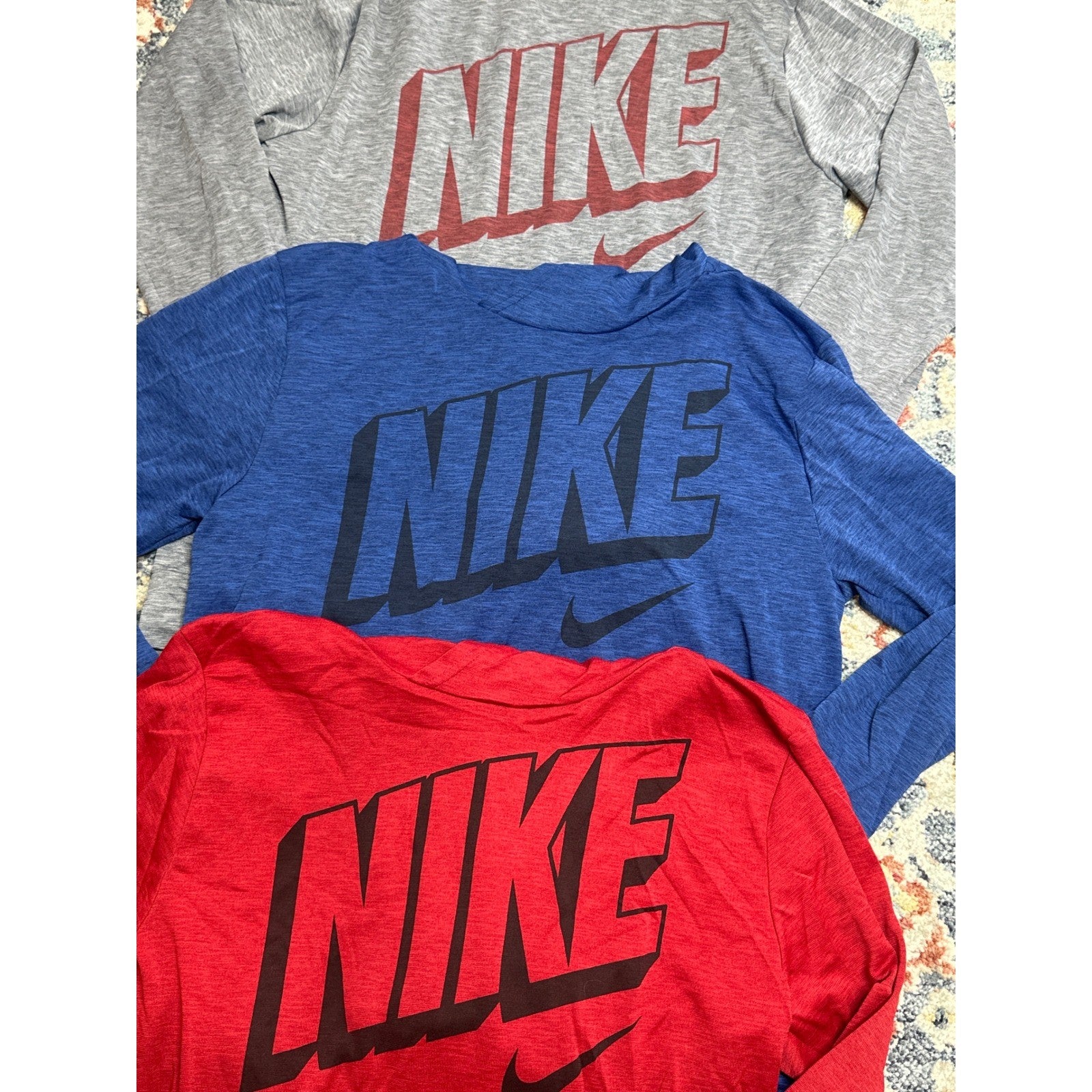 Nike Dri-FIT Hooded Shirt Bundle Boys XL Multicolor Long Sleeve Graphic EUC2