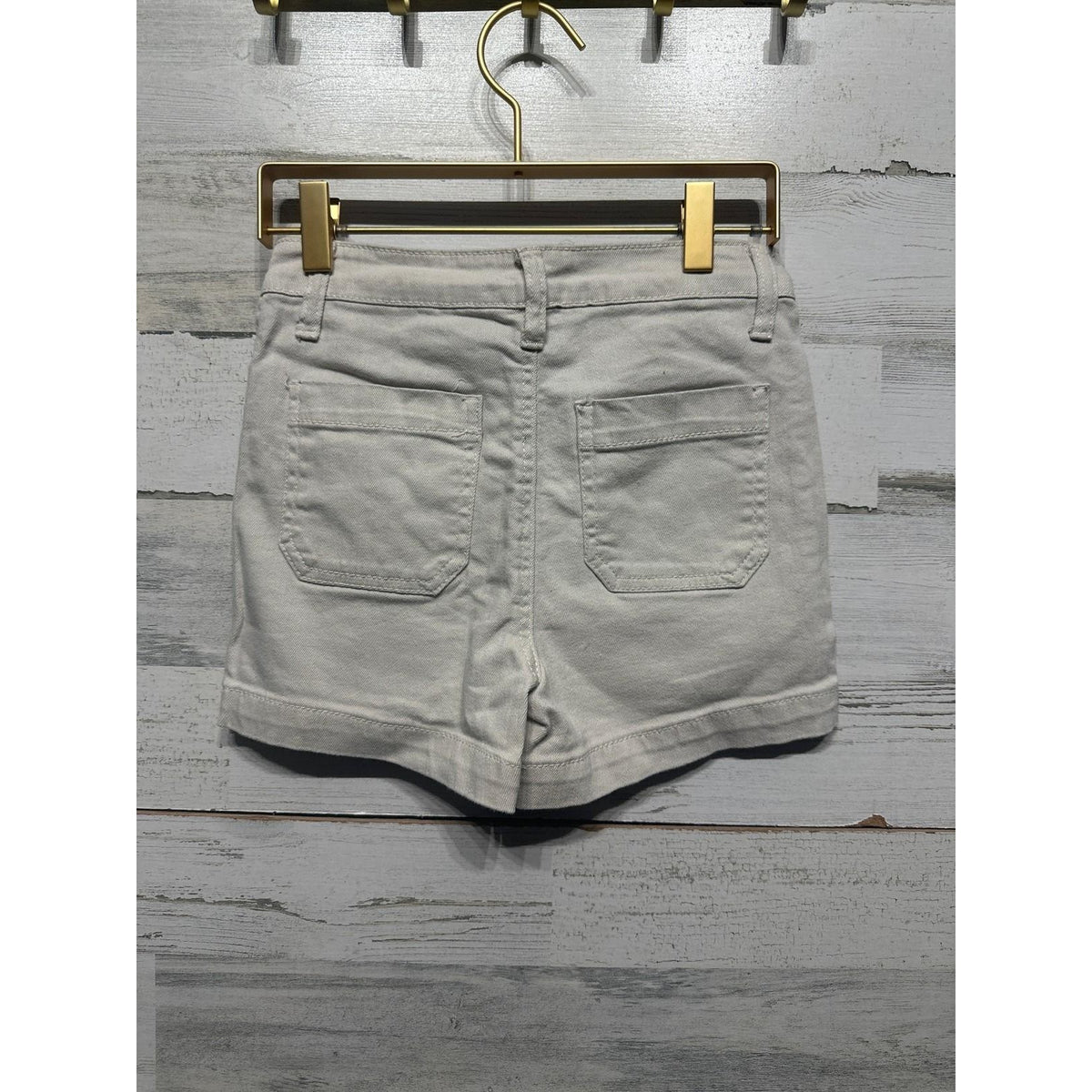 Copper Key Shorts Kids Size 10 Cream Off-White Stretch Twill EUC1