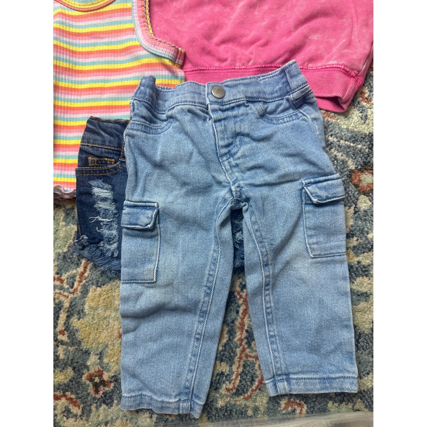 Spice Girls Cat & Jack Bundle Girls 12M Multi Retro Colorblock Denim GUC*2