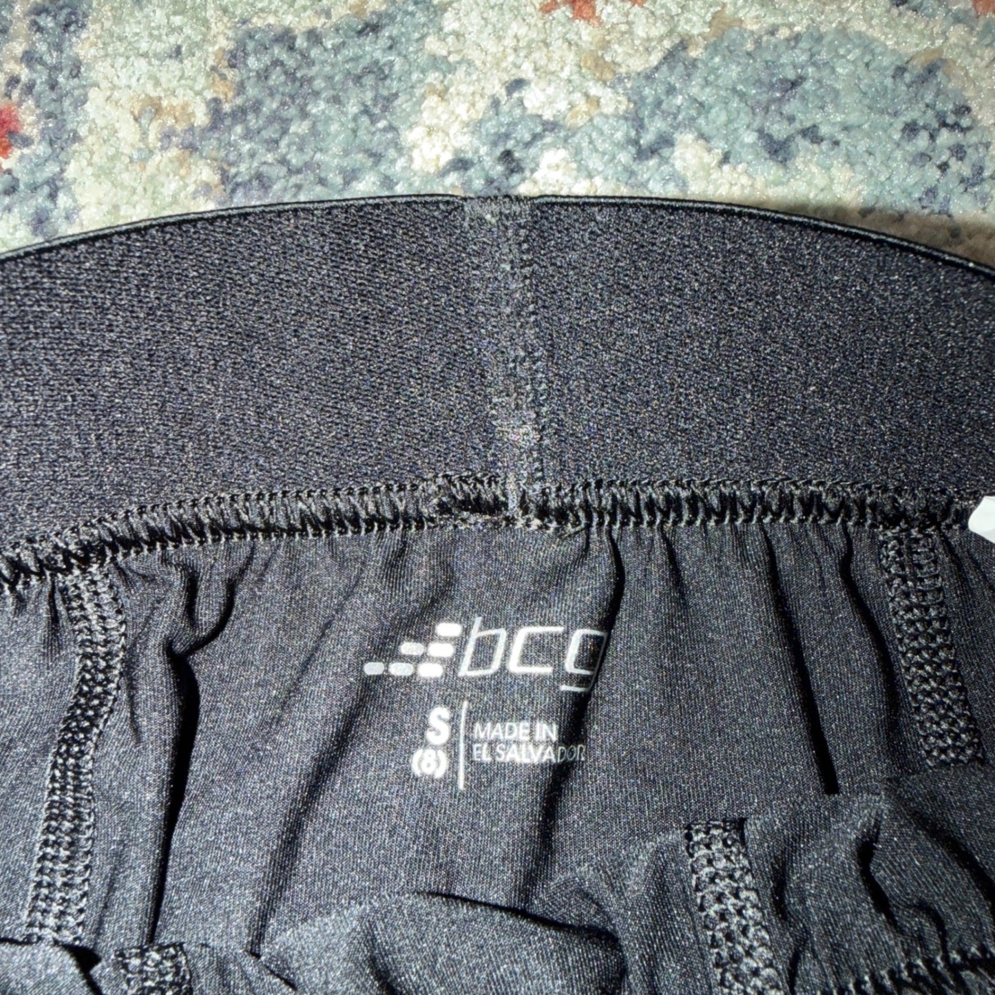 BCG Compression Leggings Boys Size S 8 Black Performance Base Layer Athletic EUC2