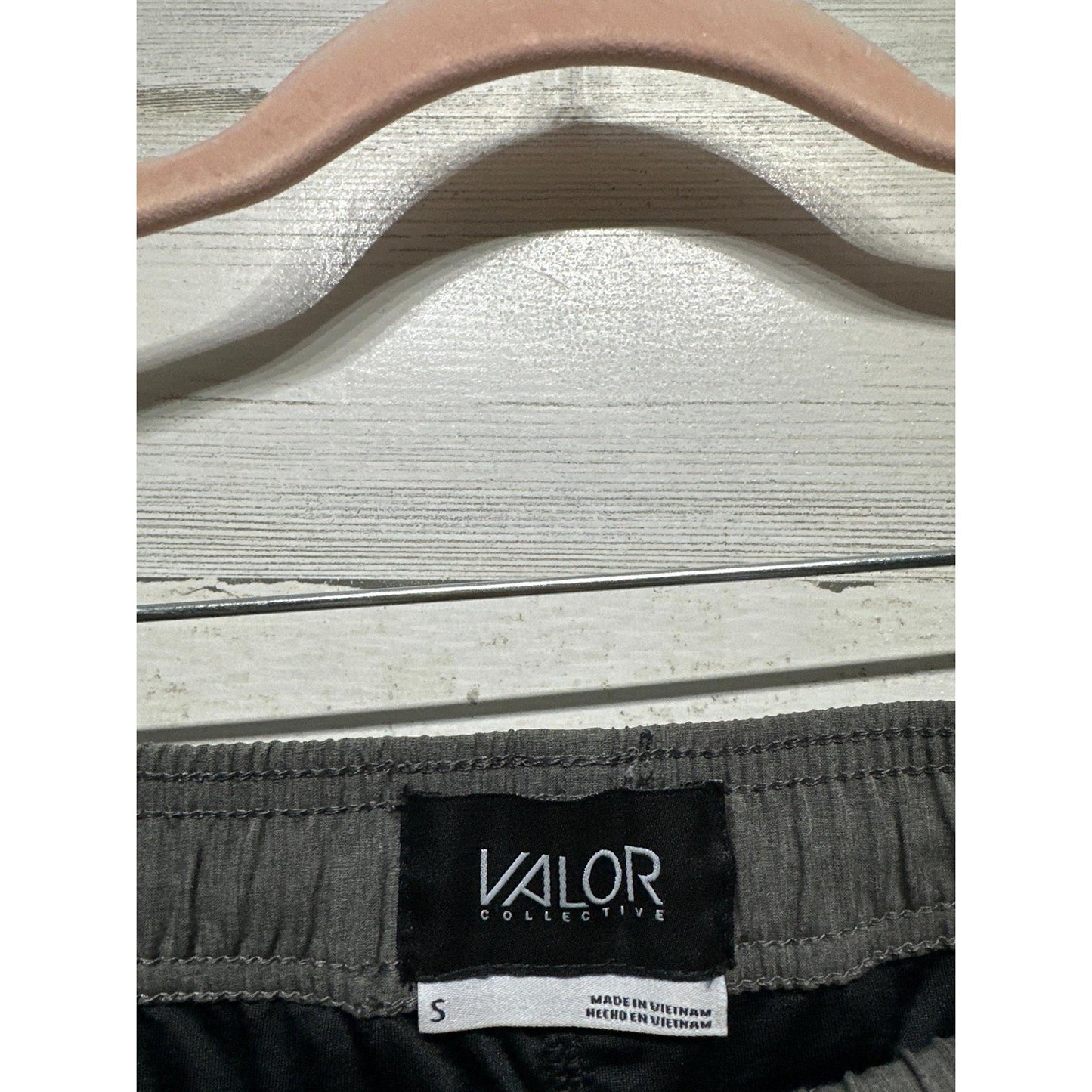 Valor Collective Hybrid Shorts Men Size S Gray Elastic Waist Drawstring EUC1