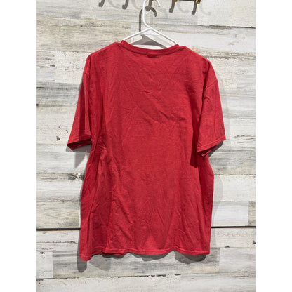 Disney Toy Story Graphic Tee Mens Large Red Woody Buzz Lightyear Pixar EUC2