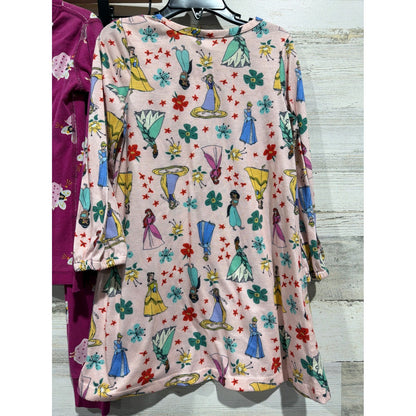 Hanna Andersson Pajamas Bundle Girls 4 Pink Fairy Disney Princess Nightgown4