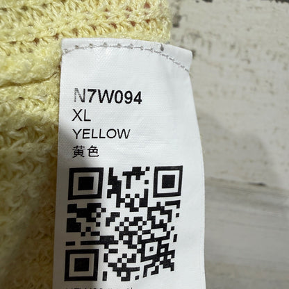 Waffle Knit Short Set Women XL Yellow Viscose Blend Casual Loungewear4