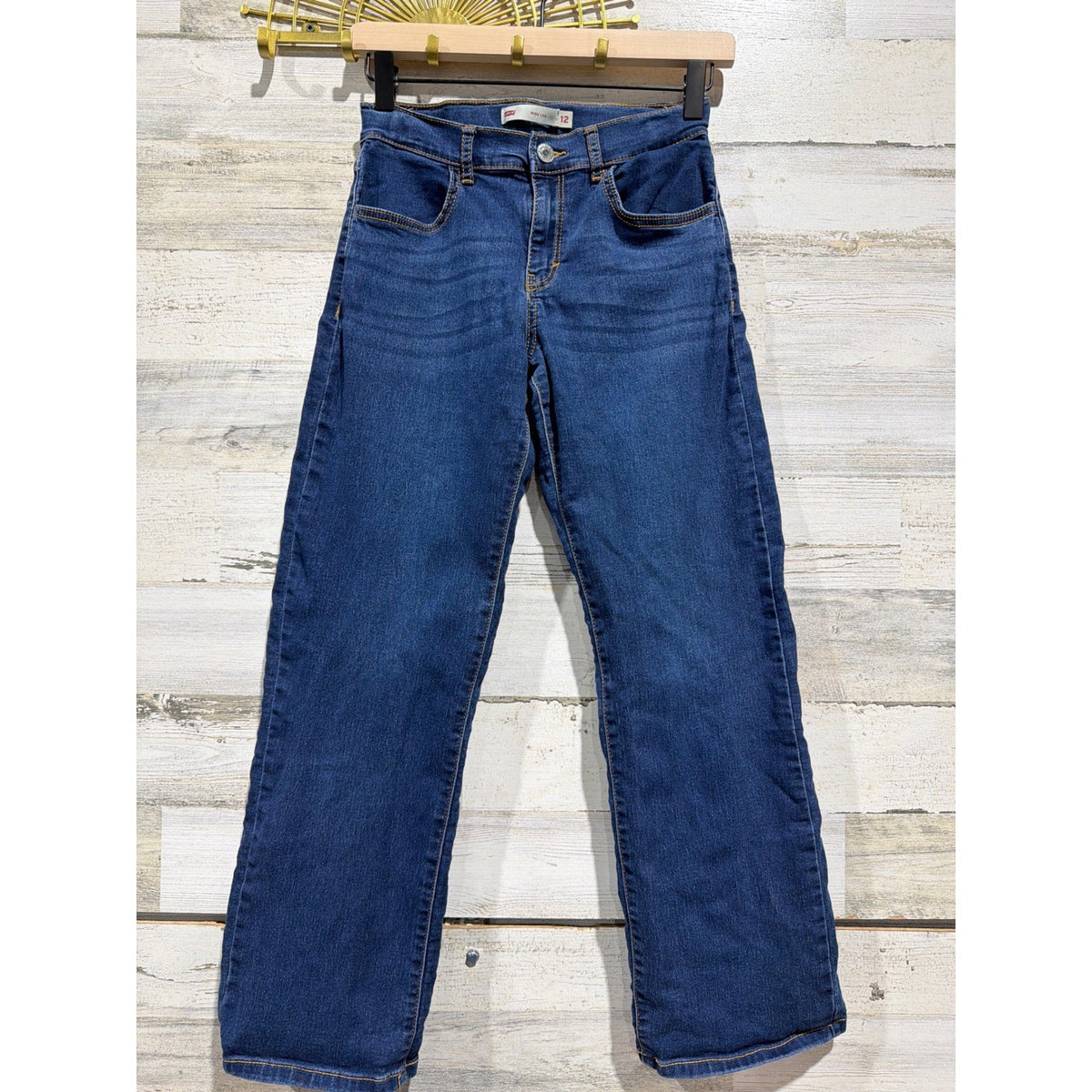 FRANKI Levi's Sweatshirt Jeans Outfit Girls 12 Blue Wide Leg Skater EUC3