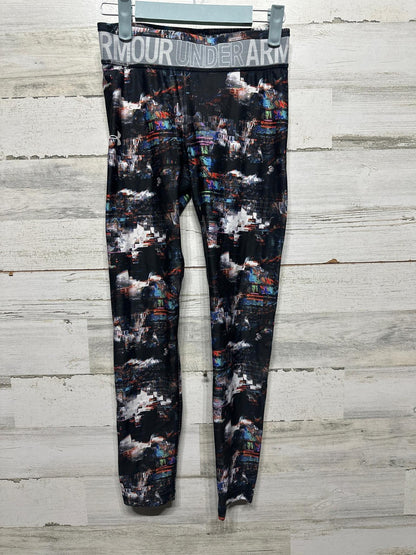 Under Armour Leggings Girls 10-12 Black Multicolor Print0