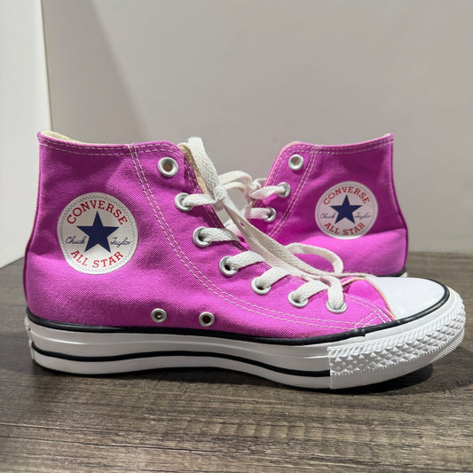 Converse Chuck Taylor High Top Women 7 Pink Magenta Canvas Classic EUC0