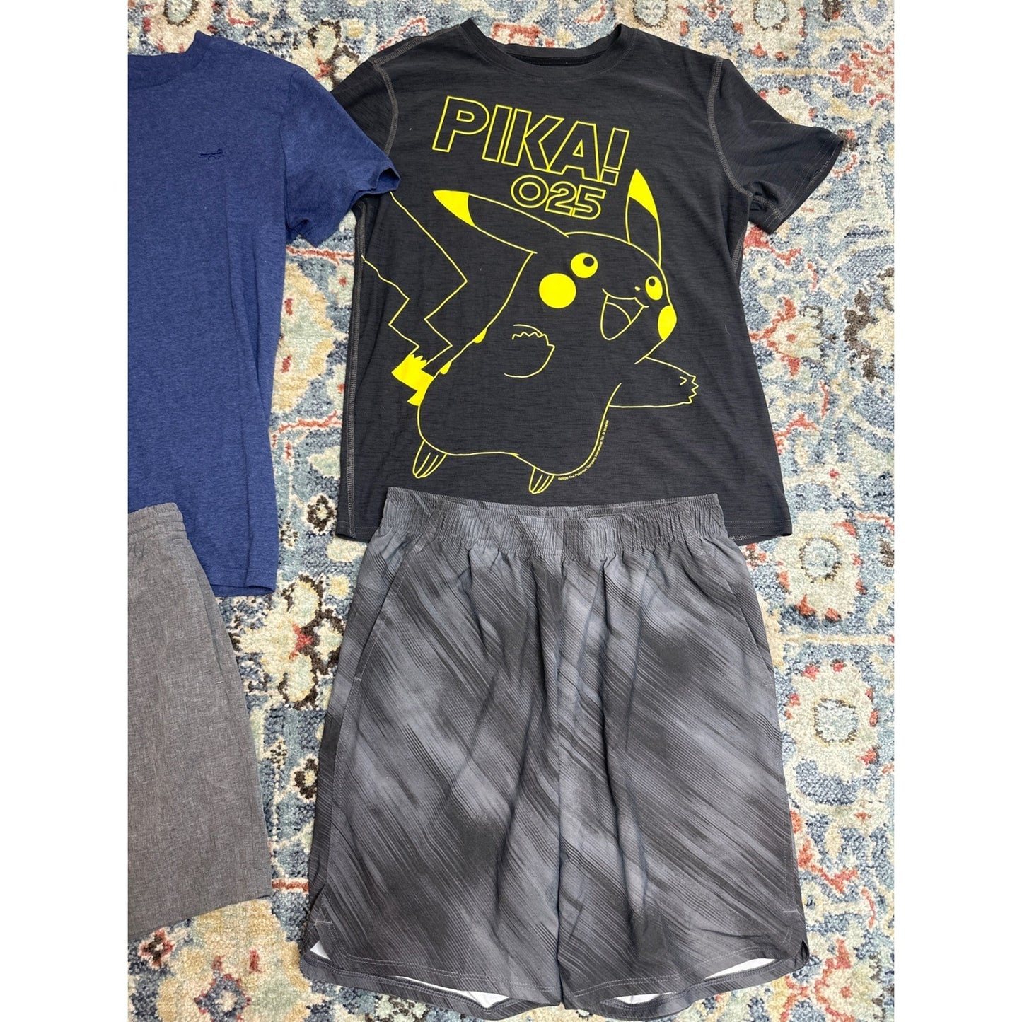 Class Club Old Navy All in Motion Boys 14/16 Blue Grey Pikachu Active Bundle1