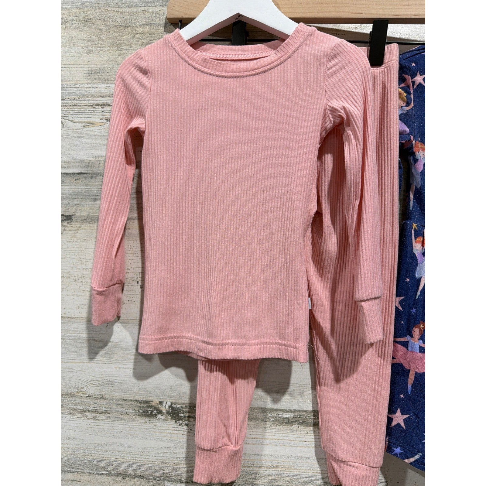 Little Sleepies Pajama Dress Bundle Girls 2T Pink Navy Ballerina Bamboo1