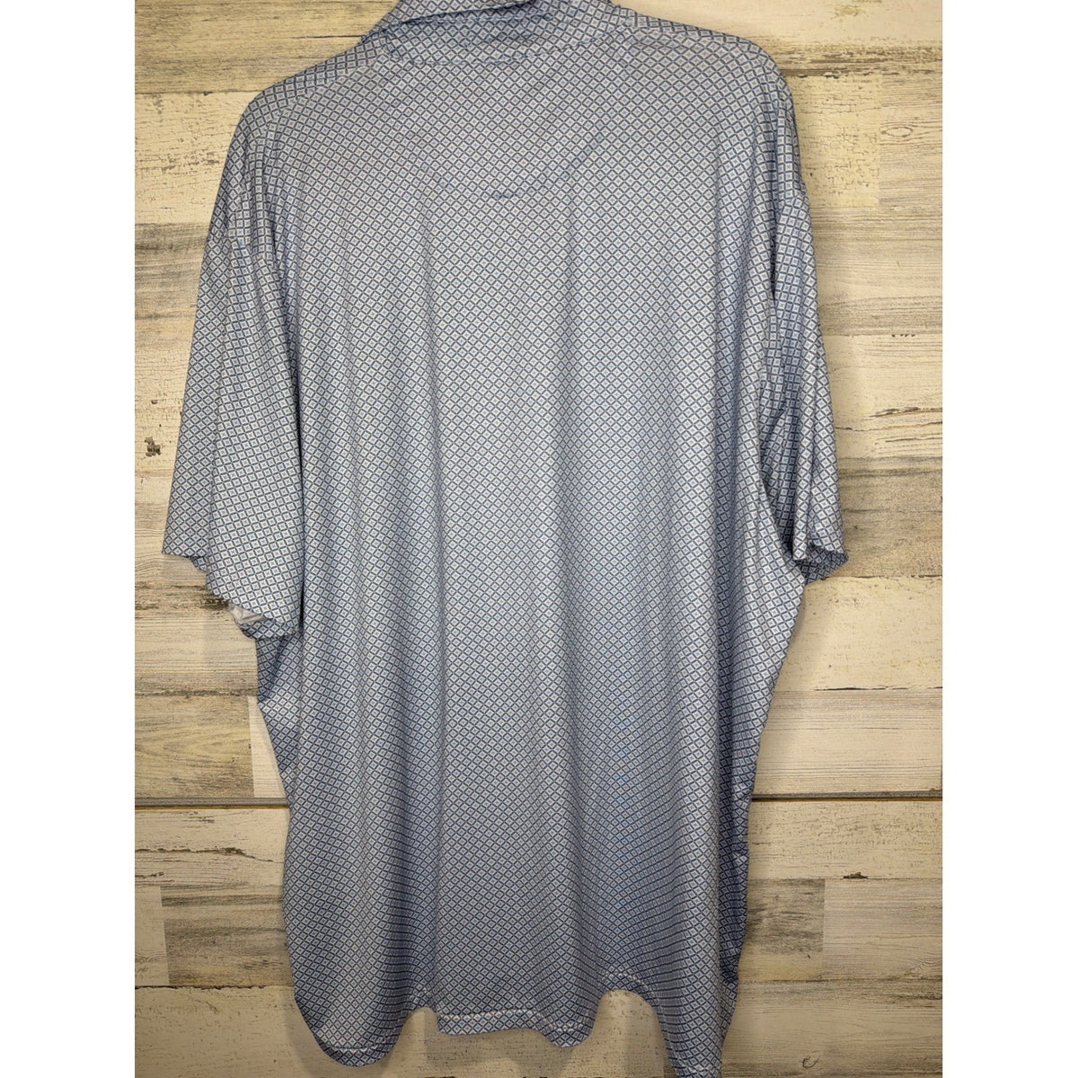 Rafter C Polo Shirt Men 3XL Blue Geometric Western Performance Golf EUC4