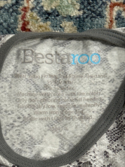 Bestaroo Dress Kids 4T Grey Snakeskin Print Modal Short Sleeve EUC1