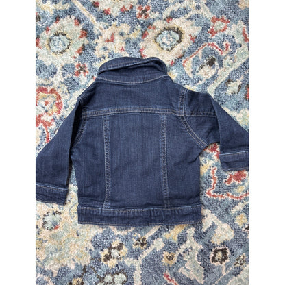 Wrangler Denim Jacket Baby 3-6M Dark Blue Snap Front Western Trucker EUC3