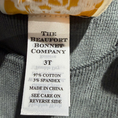 Beaufort Bonnet Co Jumper Dress Girls 3T Gray Cotton Corduroy Classic EUC4