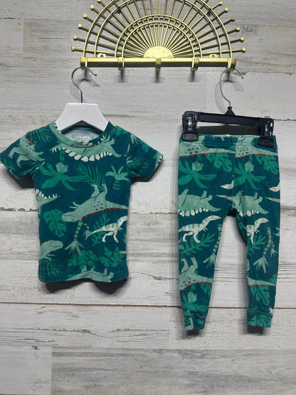 Carter's Pajama Bundle Boys 18m Teal Cream Dinosaur Prints1