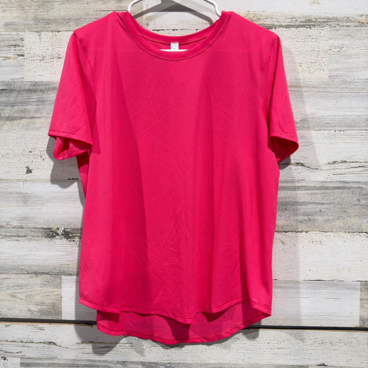 Lululemon Swiftly Relaxed Top Women 10 Pink Lychee Short Sleeve Run EUC0
