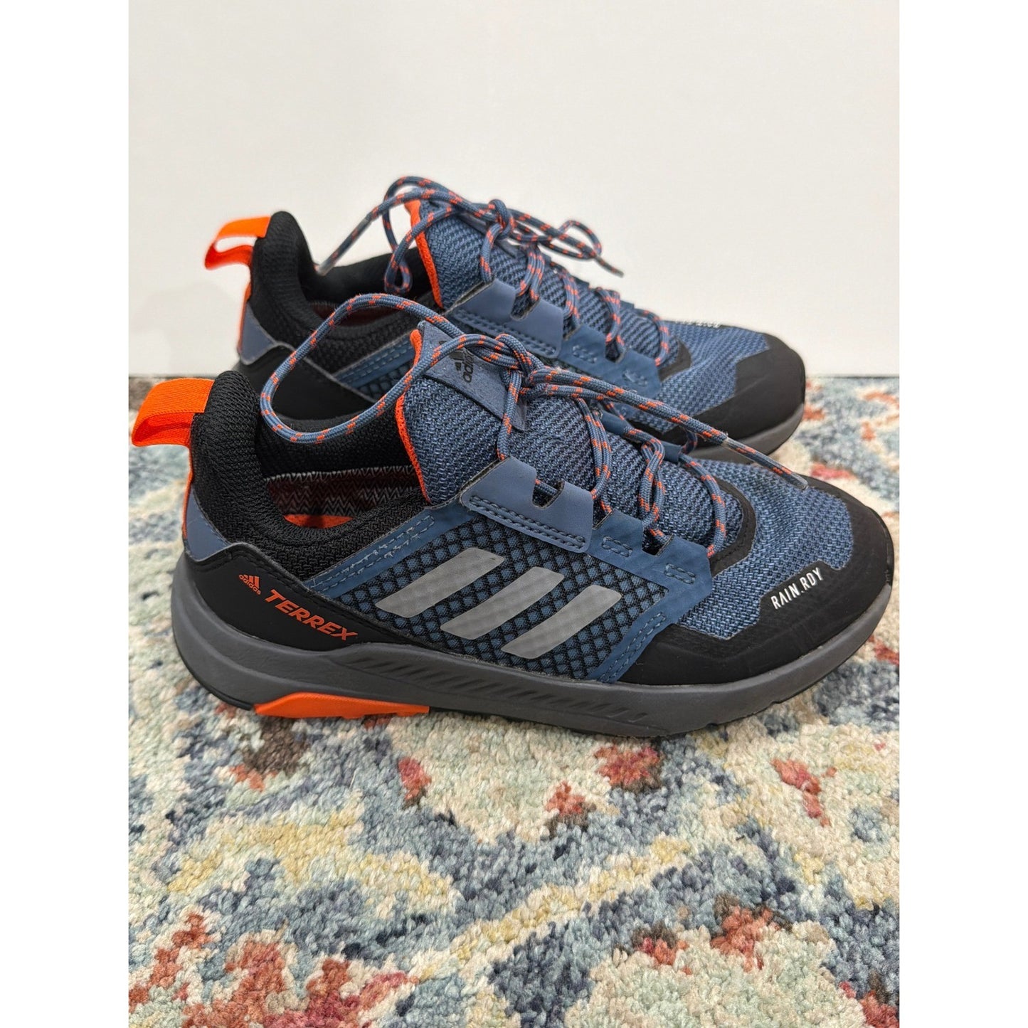 Adidas Terrex Hiking Shoes Boys Size 1 Blue RAIN.RDY Outdoors2