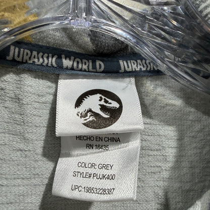 Jurassic World Dinosaur Short Set Boys 5T Grey 100% Cotton Tropical Summer EUC2