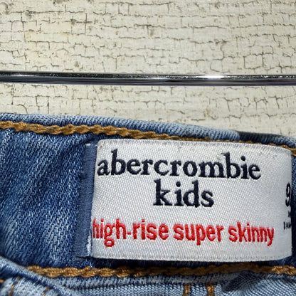 Abercrombie High-Rise Super Skinny Jeans Girls 9/10 Blue Cotton Blend Modern1